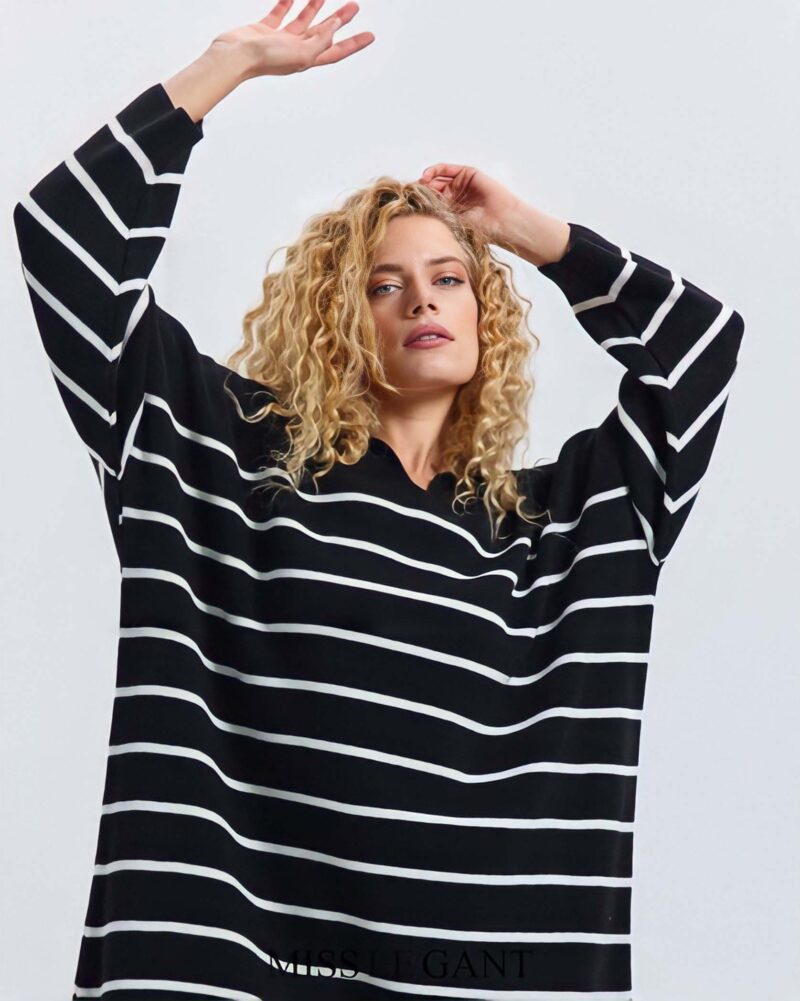 Essie Loose Jumper Dress Black - Image 2
