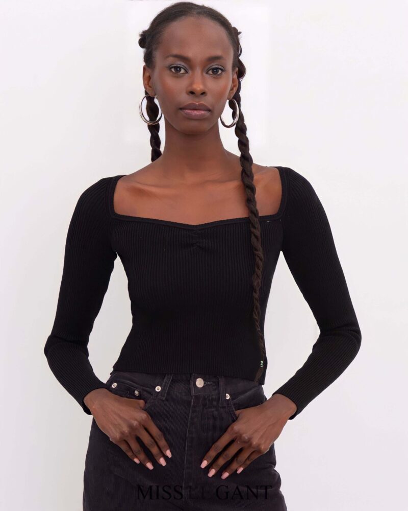 Esmeralda Top - Black - Image 2