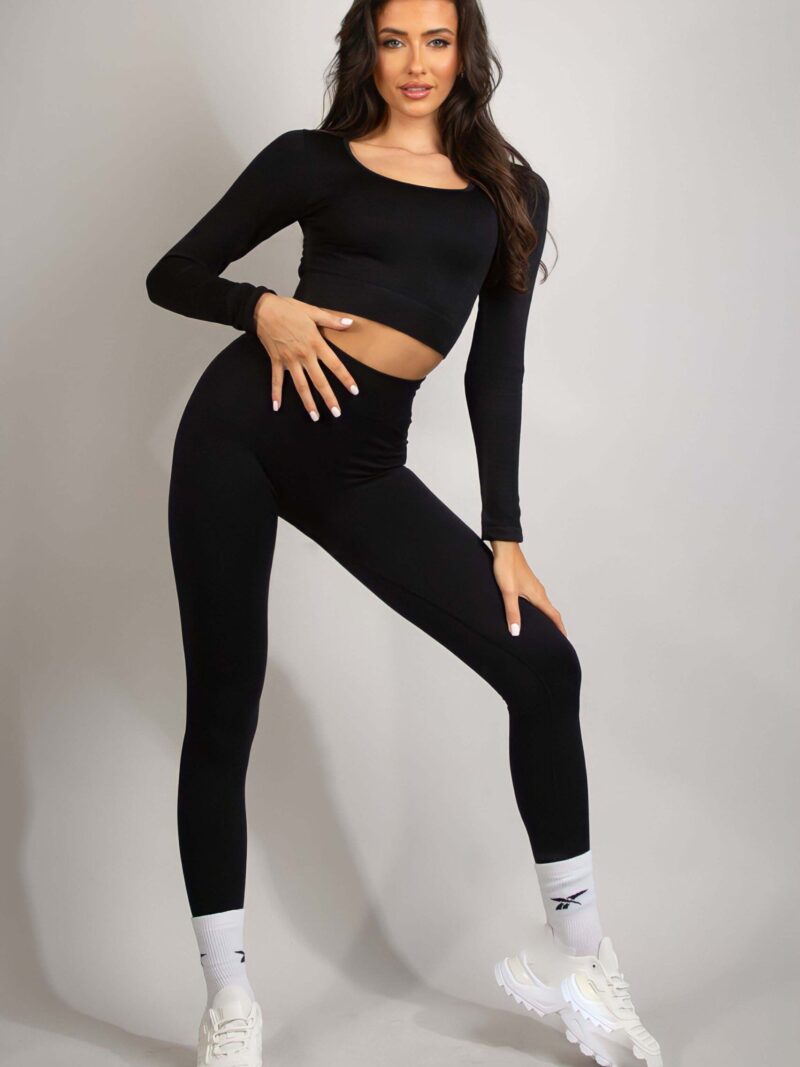 High Wasit Ribbed Gym Leggings